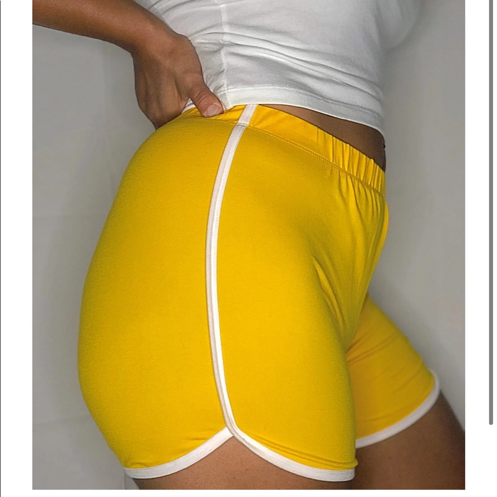 Striped Sport Shorts (Yellow)